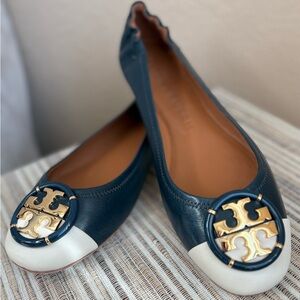 NEW Tory Burch Claire Cap-Toe Ballet Flats